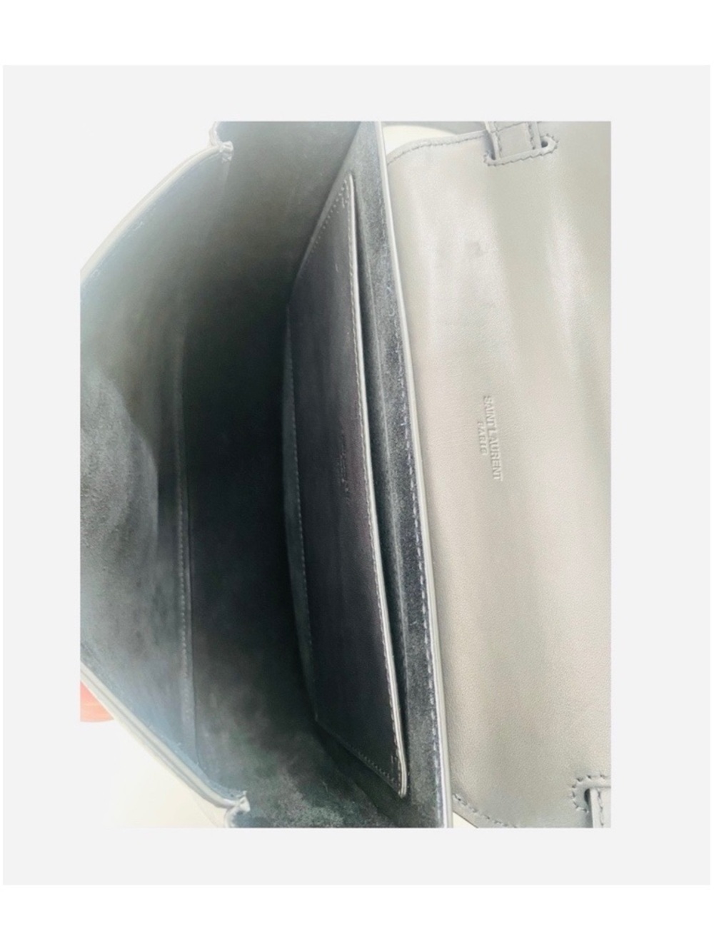 Saint Laurent Black Leather Crossbody with Gold YSL Logo - Picture 12 of 14